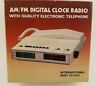 Gs-3000 International Vintage Am Fm Clock Radio Alarm Phone New Open