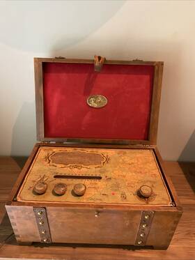 638b Guild Radio & Television Company Vtg 1965 The Buccaneer Chest Treasure Map Tube By Model 638b- Works