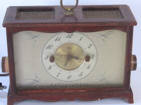 51c1 Hallicrafters Vintage Clock Tube Radio Telechron Movement Read