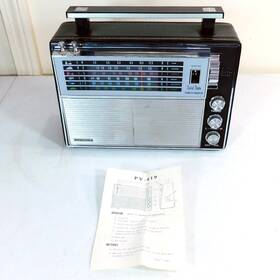 Pv-619 Highwave Vintage Radio Tested Working 6 Band Solid State Clear Back Panel Pv-619 Highwave Vintage Radio Tested Working 6 Band Solid State Clear Back Panel