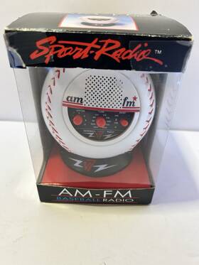 Hyman Products 046984026100 Rare Vintage Am And Fm Baseball Transistor Radio New In Box Tested
