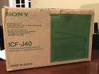 Fm-mw-sw1-sw2 Icf-j40 Sony Vintage Band Receiver Made In Japan Brand New