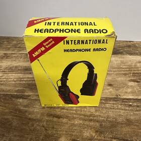 Hp-1000 International Hp-100 Vintage Am/fm Stereo Mini Headphone Radio - New Open Box