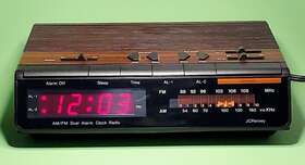 680-3088 J. C. Penney Vintage 80s Jcpenney Am/fm Dual Alarm Digital Clock Radio Wood Grain Retro Works