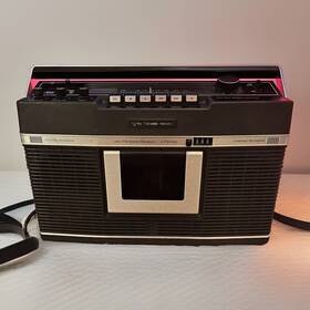 681-3866 J. C. Penney Vintage Jc Am Fm Radio Cassette Player No. Mic Condenser