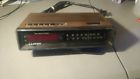 J274a Lloyds Vintage Vtg Digital Alarm Clock Radio Red Tested