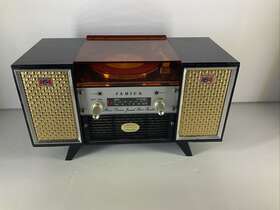 Srb-12 Janica Vintage 6 Transistor Am Radio Jewelry Box Turntable 1960s Works