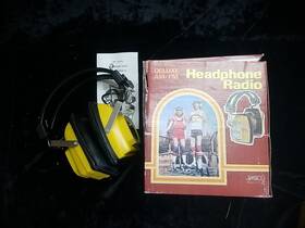 212xla Jasco Headphone Radio Am/fm Deluxe Model 212xl A In Box 1970s