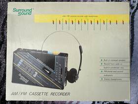 681-6075 Jc Penney Rare Vintage Portable Am Fm Cassette Radio. Penney. Surround Sound
