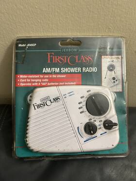 Jd45cp Jerdon 27043 07044 Vintage First Class Am/fm Shower Radio Water-resistant New Jd45cp/044