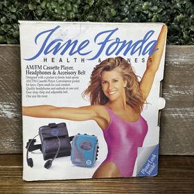 Jfh&f 074345521148 Vtg Am/fm Cassette Player Headphones Accessory Belt Jane Fonda Health Fitness