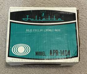 Apr-1404 Juliette Apb-11h Vintage Portable Model Parts Only