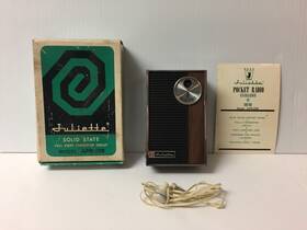 Apr-208 Juliette Vintage Solid State Transistor Circuit Radio Model With Box