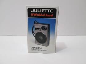 Apr-304 Juliette Vintage Solid State Pocket Am Radio With Box New 1980s