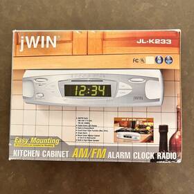 Jl-k233 Jwin 02335 Kitchen Under Cabinet Mount Am/fm Alarm Clock Radio