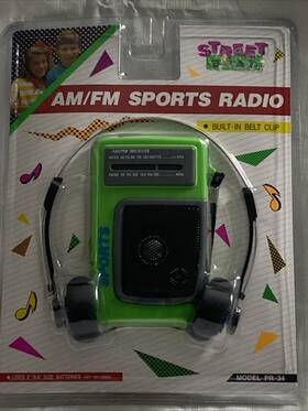 Pr-34 Lenox Vintage Street Bay Am/fm Sports Radio Green 1993 Electronics Sealed