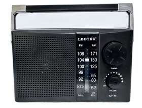 Icf-18 Leotech Leotec Black Portable Radio Removable Ac Chord Battery Dc