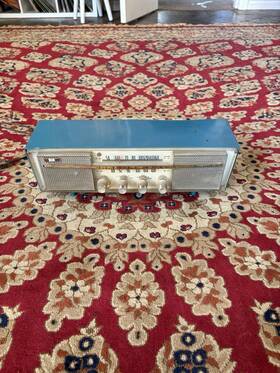 Kfw-w7 Lloyds Vintage 60s Tube Radio Hifi Tested Working Need Power Cable Repair