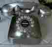 Lw28252 Pf Vintage Brushed Metal Desk Top Corded Grand Telephone