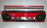 W750 M Sanyo Vintage Red Radio Double Cassette Recorder Model W750 M Sanyo Vintage Red Radio Double Cassette Recorder Model