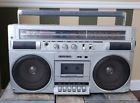 M9830 Sanyo Vintage Am Fm Cassette Portable Stereo Boombox Works Great