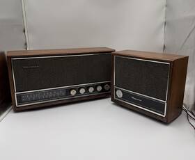 Magnavox 2fm030 Vintage 2fm30 Stereo Radio With Speaker Solid State Wood Mcm Tested Works