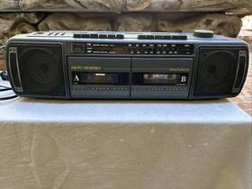 Aw-7490 Magnavox Aw7490 Vintage Fm Stereo Dual Cassette Radio Records
