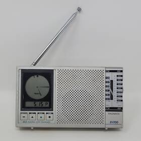 D-1700 Magnavox Magnvox Multi Function Lcd Clock Radio Works 2 Band