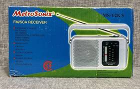 Ms-y2k Metrosonix Fm/sca Receiver Antenna Tuning Dial Radio Battery/ac Adapter