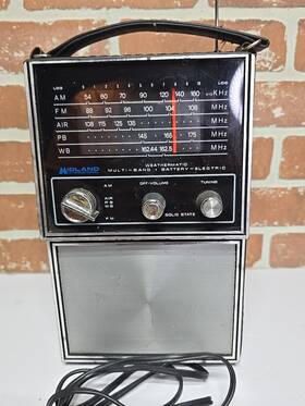 10-453 Midland Vintage Weathermatic Radio Am Fm Air Weather Solid State Ac Tested 10-453 Midland Vintage Weathermatic Radio Am Fm Air Weather Solid State Ac Tested