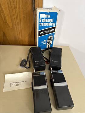 13-123 Midland 1974 Electronics Company 100mw 2 Channel Transceiver Lot Of Not Test