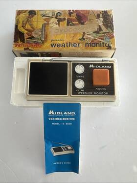 13-902b Midland 1973 Weather Monitor - Model Working Vintage