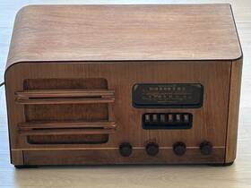 04br-720a Montgomery Wards Airline 1940 Model Tube Radio Works