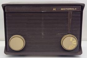Motorola A1n-23 Vintage 1959 Model Am Radio Brown Retro Jetsons Mcm Decor Read