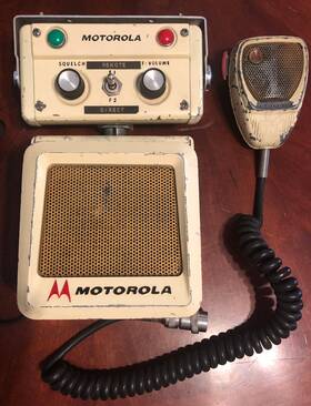 Tu287ac2-1 Motorola Vintage Twin-v Police Car Radio C. 1957 Speaker And Cb