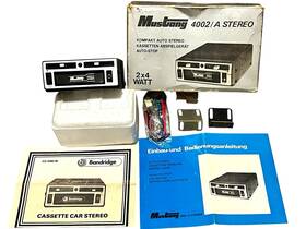 4002 Mustang 4002/a Vintage Under Dash Car Stereo Cassette Player Nos Complete Box