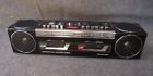 Mw800 Sanyo Vintage Mini Boombox Dual Cassette Player Radio Parts Repair