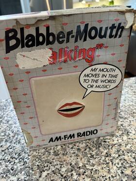 21062 Nasta Vintage Blabber-mouth Inch Talking Am/fm Radio By 1986 Hong Kong Rare Works