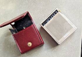 Rf-007 National Vintage Rare Micro Mini Radio With Case Made In Japan Works