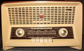 B4x87a Norelco Philips Table Model Radio Receiver From 1959 Fm Works See Video