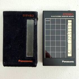 Rf-14a Panasonic Fm/am Stereo Pocket Radio With Case - 1980s Japan Works