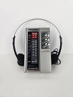 Rf-434 Panasonic Radio Receiver Fm-am Stereo With Headphones Vintage Tested Works