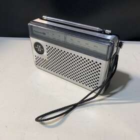 Rf-516 Panasonic Portable Radio Am/fm Vintage Silver Works Read Hand Held