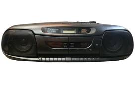 Rx-dt401 Panasonic Vtg Portable Boombox Cd Cassette Radio Xbs Tested Working