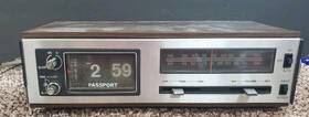 C-323 Passport Vintage Flip Clock Am Fm Radio Alarm Model C323 Tested Works
