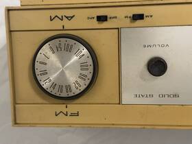 2787001 Philco Vintage Non-working Model R739wh Clock Radio 4 Parts