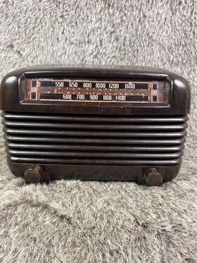 48-250 Philco Vtg Radio Tube Mid Century Modern Mcm Working Read Bakelite