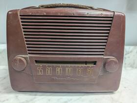 49-602 Philco Vintage Portable Tube Radio Model Brown Untested Parts/repair