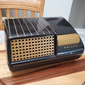49-901 Philco Unusual Vintage 1949 Inch Secretary Radio Looks/plays Nice Restored