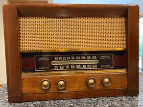 49-909 Philco Vintage Vacuum Tube Am/fm Dual Band Table Top Radio Model #